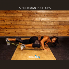 Performing Spider Man Push-Ups With Resistance Bands