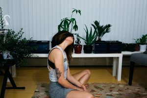 photo of girl meditating